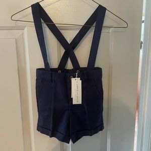 Janie & Jack NWT Linen Suspender Shorts
